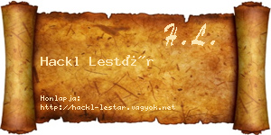 Hackl Lestár névjegykártya